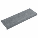 vidaXL Trappematter 15 stk nålestempel 65x21x4 cm lysegrå
