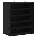  Skooppbevaringsskap Svart Eik 60x35x70 cm Laget av Tre