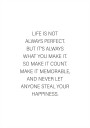 Life is Not Plakat Plakat / 100x150cm