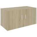 vidaXL Veggmontert skap sonoma eik 80x39x40 cm sponplate