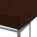 vidaXL Toppduk til paviljong 310 g/m² 3x3 m brun
