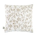 Putetrekk med babys navn og blomster. Beige