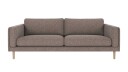 Rowico Home Braden 3 seters sofa Mørk beige Bobby 4 Hvitpigmentert eikben