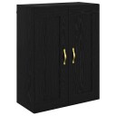  Veggskap Svart Eik 69,5 x 34 x 90 cm Konstruert tre