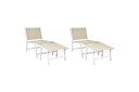 Hagestol sett med 2 Marceddi   Beige hvit