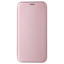 iPhone 15 Pro Max Flip-deksel Karbonfiber Roségull