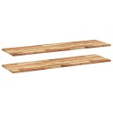 vidaXL Flytende hyller 2 stk 140x40x2 cm ubehandlet heltre akasie