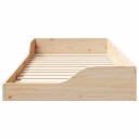  Gulvbedramme Brun 80 x 200 cm Massiv furu tre