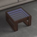  Salongbord med Infinity LED brun eik 50x53x30 cm 847629