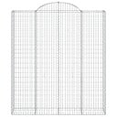 vidaXL Gabionkurv buet 200x50x220/240 cm galvanisert jern