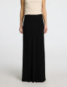 Selected Slfviva-Lena Hw Ankle Sun Skirt - Black - 40