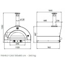 Pizzaovn Gass Clementi Family Gass Pizzaovn 100x80 cm Antrasitt