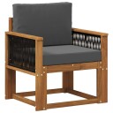 vidaXL Ute Midt Sofa Solid akasietre Naturlig