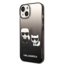 Karl Lagerfeld iPhone 14 Plus Hardcase Gradient Ikonik Karl & Choupette Svart