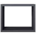 Vedstativ antrasitt 100x40x80 cm stål
