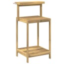 vidaXL Utendørs pottingbenk 56,5 x 48,5 x 107 cm Solid akasietre Hvit