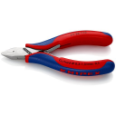 Knipex 115mm Diagonalskjæretang for Elektronikk, Stål, Blue/Red