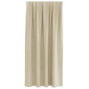  Gardiner med gardiner 2 pcs Krem 140 x 175 cm Fløyel