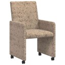  Spisebordsstoler med hjul 2 pcs Lysegrå 57 x 66 x 94 cm