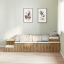 Oppbevaringssengetramme Artisan Eik 80x200 cm