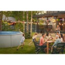 Bassengpakke Swim & Fun White Steel Rund Base 120 cm Dybde
