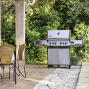 Prestige 500 Connected gassgrill i rustfritt stål med infrarød sidebrenner