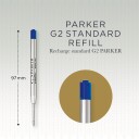 Parker Ballpoint refill QuinkFlow 3-pakke Medium Blue