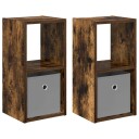  Nattbord 2 pcs Røkt eik 25,5 x 22 x 49,5 cm Konstruert tre