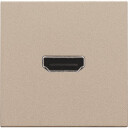 Niko HDMI Uttak for Pluggmontering, Beige 44.5 x 44.5 x 8.6 mm