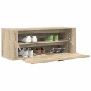 vidaXL Veggmontert skoskap sonoma eik 100x35x38 cm konstruert tre