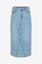 Vila - Denim skjørt viNus HW Midi Denim Skirt - Blå