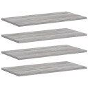  Vegghyller 4 stk grå sonoma 60x30x1,5 cm konstruert tre 8721012209329