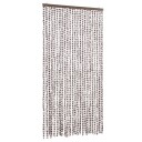 Vidaxl Insektgardin Gråbrun Og Hvit 100x220 Cm Chenille