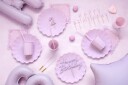 Kaketopp i Akryl "Happy Birthday"  Lys Lilla 