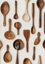 Rustic Wooden Kitchen Utensils Plakat Plakat / 30x40cm