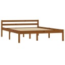 vidaXL Sengeramme honningbrun heltre furu 140x200 cm
