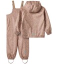 Wheat Regntøy m. Seler   PU   Charlie   Portabella blomster   Wheat   7 år (122)   Regntøy Beige Brun Rosa