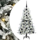  Kunstig sammensatt juletre med 150 LED grønn 120 cm PE og PVC