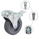  Svinghjul med bolthull og doble bremser 4 stk 75 mm