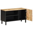  TV benk svart 80x33,5x46 cm grovt heltre mangotre