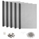 vidaXL Lysakseldeksel med klips 5 stk. 70 x 130 cm Glassfiber Grå