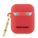 Hello Kitty Silikon 3D Kitty Head-Deksel For Airpods 1/2 - Fuchsia Farge