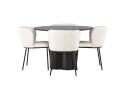 Venture Home Olivia Matgruppe 110 cm Rund med 4 Edina Stoler Mocca