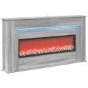 vidaXL Peis med LED-stripe Grå Sonoma 130 x 20 x 69,5 cm