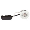 Luna Lavprofil 230V 6,2W 2700K Ra95 350lm IP65 SS316 hvit rund