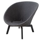 Cane line Peacock Loungestol Svart