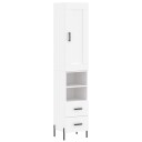 vidaXL Highboard hvit 34,5x34x180 cm konstruert tre 8720845496876