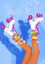 Skate like a Girl Poster Plakat / 70x100cm