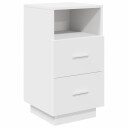 Nattbord med 2 skuffer hvit 36x36x68 cm 8721158574572