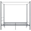 vidaXL Himmelsengeramme grå metall 160x200 cm